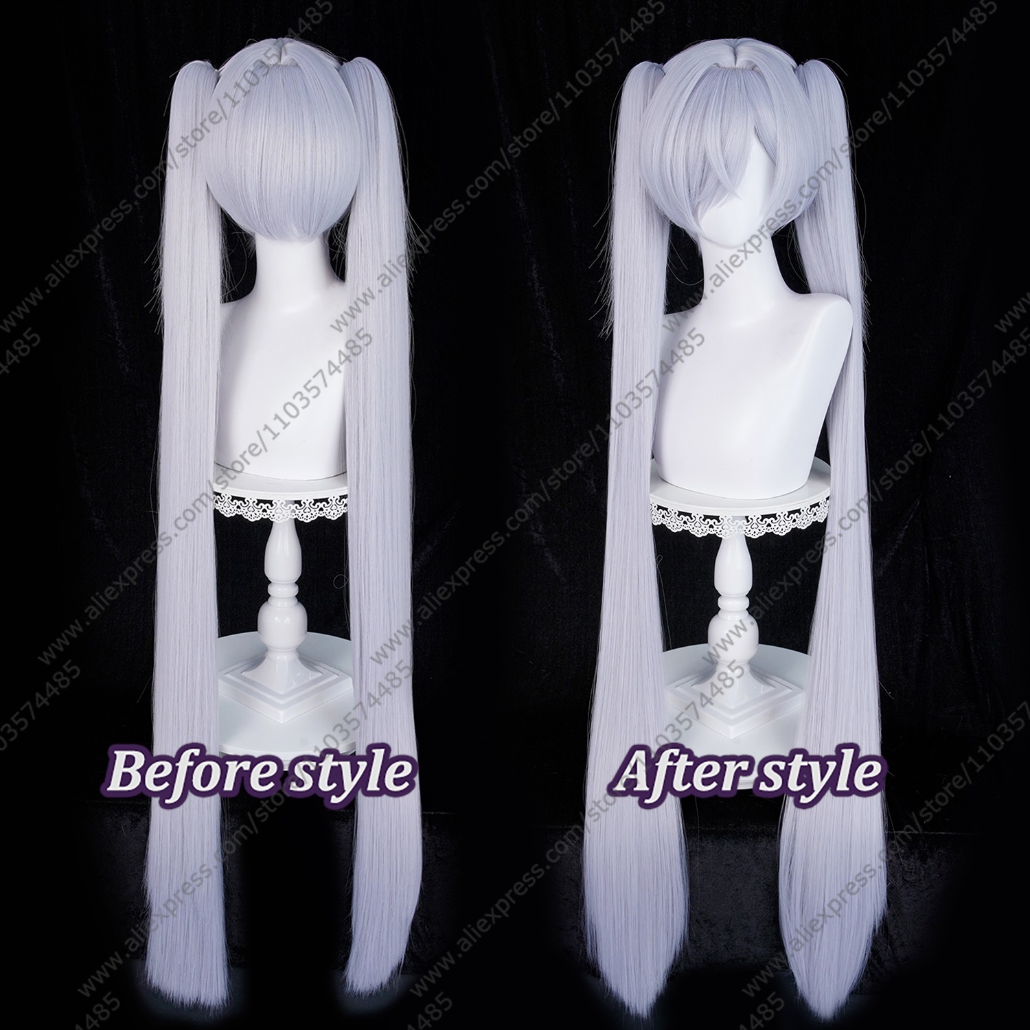 애니메이션 신데렐라 코스프레용 가발, 110cm 길이의 - Anime Cosplay Blue Hair 리뷰 및 가격